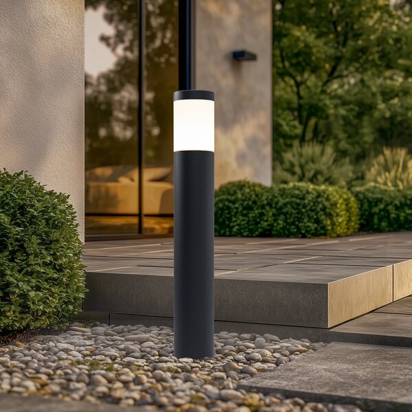 BEGA Bornă luminoasă Bega 84417 K3, grafit, 3.000 K, aluminiu turnat, Negru, Aluminiu