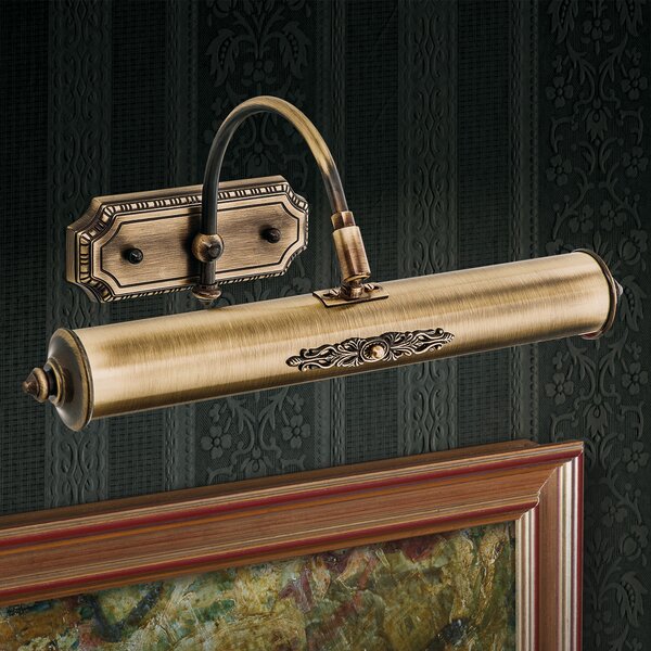 ORION Gustav tablou de în alamă antică 38 cm, reglabil, Bronz / Alamă Veche, Camera de zi / sufragerie, Metal, Antichitate