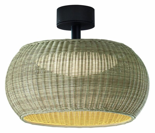 Bover plafonieră LED pentru exterior Perris, maro/bej, Ø 47 cm, reglabil, Bej, Aluminiu, Design