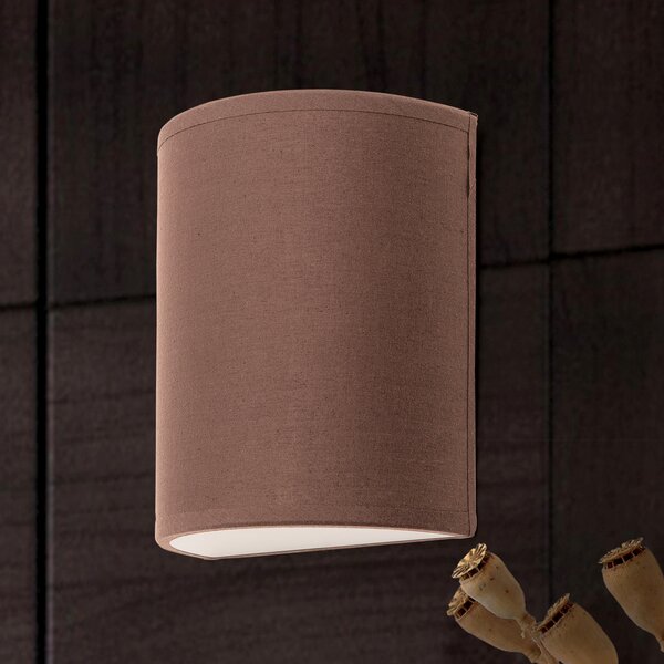 ORION Aplică de perete Ufo cu abajur in pe maro, reglabil, Maro / Rugină, Camera de zi / sufragerie, Țesătură / Textil, Modern