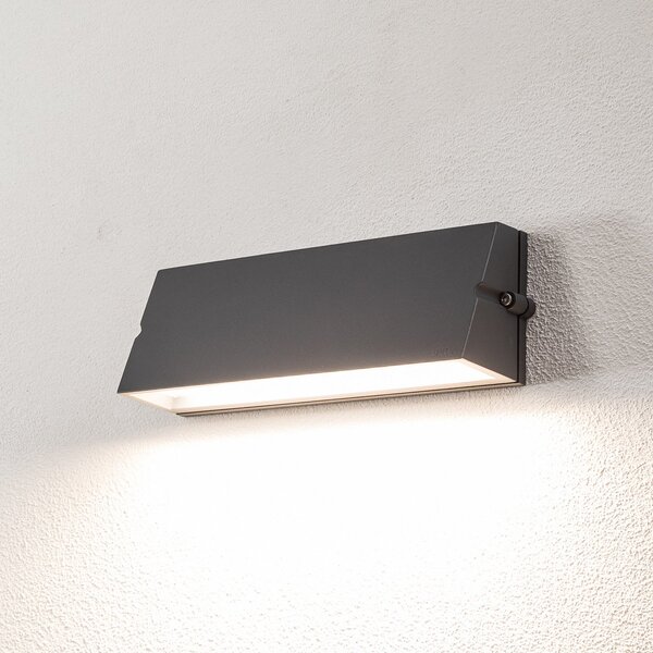 BEGA Aplică de exterior Bega LED 24374 K3, grafit, aluminiu turnat, DALI, reglabil, Gri, Aluminiu, Modern, Perete unghiular