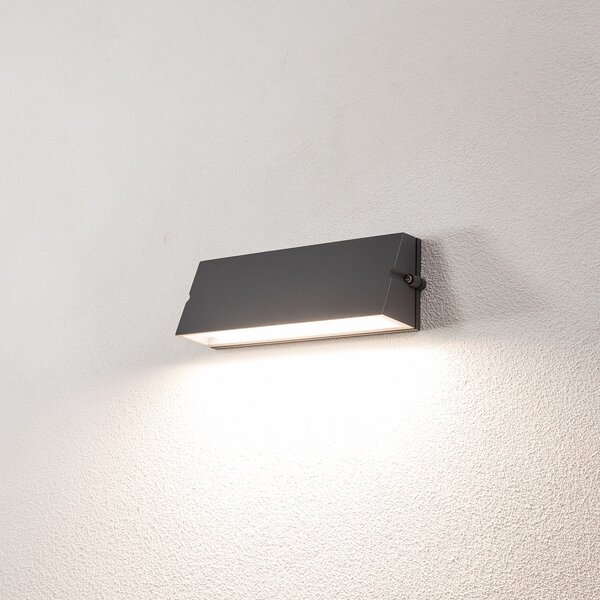 BEGA Aplică de exterior Bega LED 24374 K3, grafit, aluminiu turnat, DALI, reglabil, Gri, Aluminiu, Modern, Perete unghiular