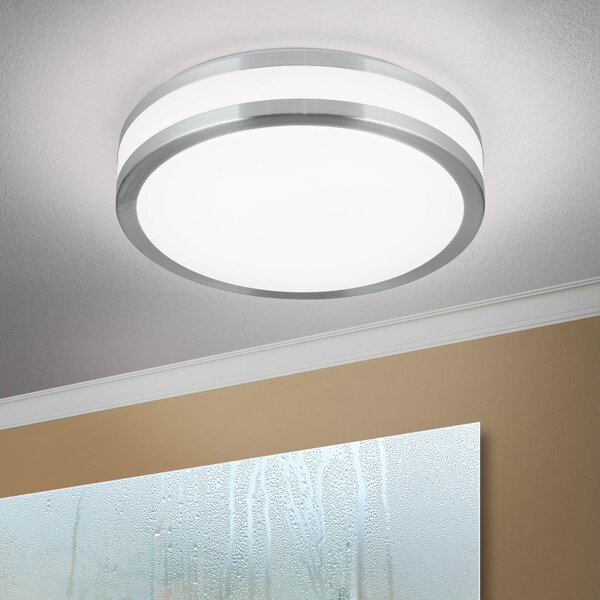 ORION Plafonieră cu LED Nedo cilindrică, Ø 28,5 cm, Metalic, Hol, Metal, Modern
