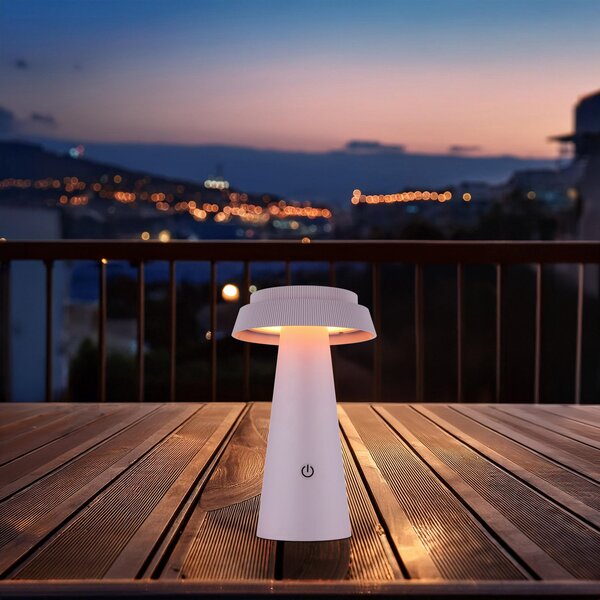 Globo Lampă de masă solară LED 36624, roz, baterie reîncărcabilă, CCT, IP54, dimabil, reglabil, Roz / Rosé, Plastic, Modern