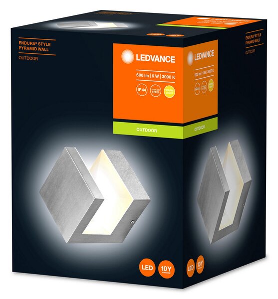 LEDVANCE Ledvance Endura Style Pyramid aplică LED, Metalic, Metal, Modern