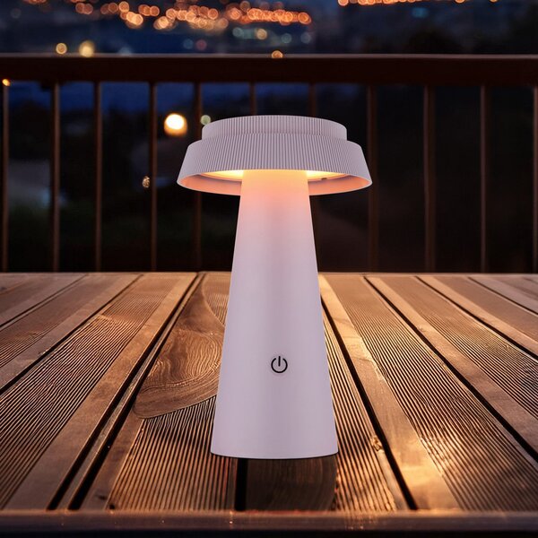 Globo Lampă de masă solară LED 36624, roz, baterie reîncărcabilă, CCT, IP54, dimabil, reglabil, Roz / Rosé, Plastic, Modern