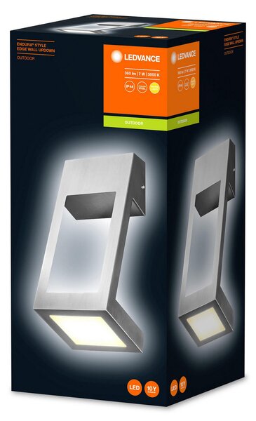 LEDVANCE Ledvance Endura Style Edge aplică LED de exterior, Metalic, Metal, Modern