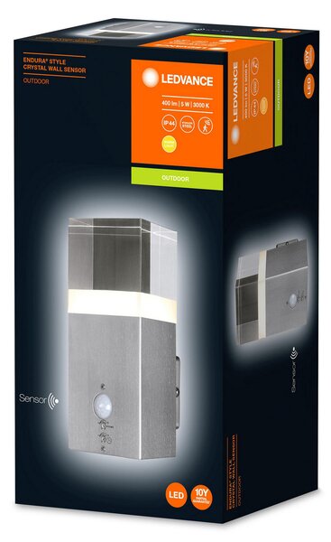 LEDVANCE Ledvance Endura Style Crystal aplică LED senzor, Metalic, Metal, Modern