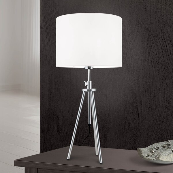 ORION Lampă de masă Roger, 3 picioare, înălț. reglabilă, Gri, Camera de zi / sufragerie, Metal, Modern, Tripod