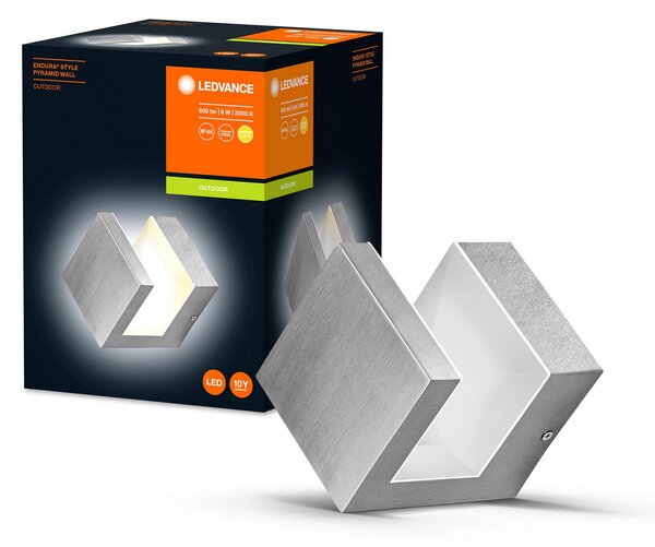 LEDVANCE Ledvance Endura Style Pyramid aplică LED, Metalic, Metal, Modern