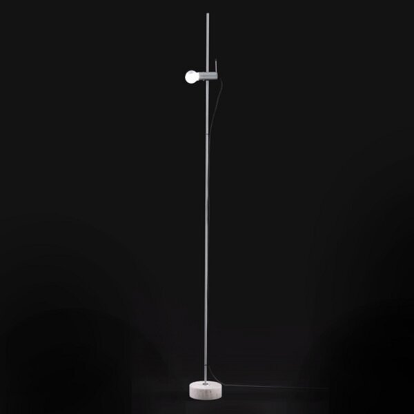 Oluce Agnoli - lampă de podea minimalistă, Gri, Camera de zi / sufragerie, Metal, Design