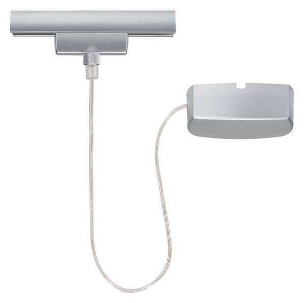 Paulmann URail alimentare curent el., crom mat, Gri, Metal