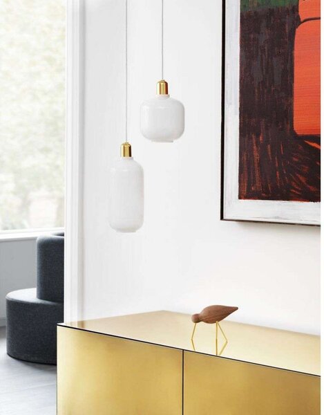 Lustră Pendul Normann Copenhagen, Alb, Camera de zi, Sticlă