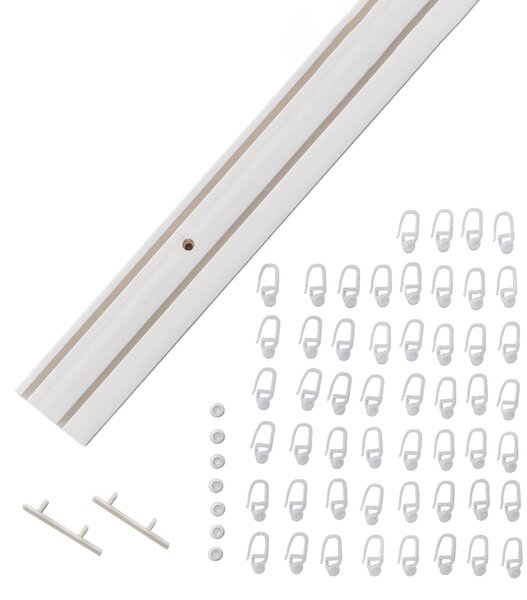 Șină dublă de tavan 180 cm – set complet