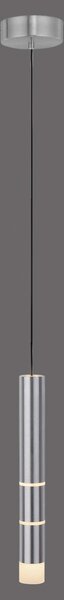 PURE Lampă suspendată LED Vega, cilindrică, din aluminiu, Metalic, Camera de zi / sufragerie, Metal, Modern