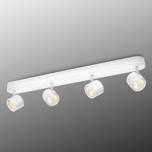 Philips Star proiector pivotant LED alb 4 becuri, reglabil, Alb, Camera de zi / sufragerie, Metal, Modern