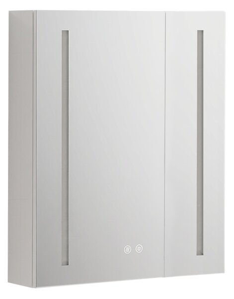 Mereo, Dulap baie Mereo 60 cm, dulap cu oglindă, argintiu, MER-CN190