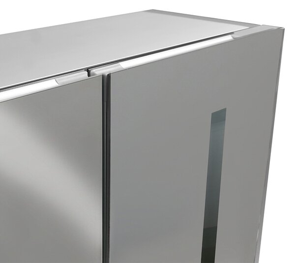 Mereo, Dulap baie Mereo 60 cm, dulap cu oglindă, argintiu, MER-CN190