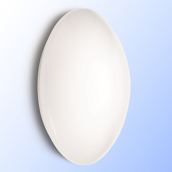 Philips Suede - aplică perete LED rotundă, Ø 28 cm, Alb, Camera de zi / sufragerie, Plastic, Modern