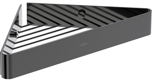 Mexen Evos-C, raft de colț, crom negru, 70A8514-73