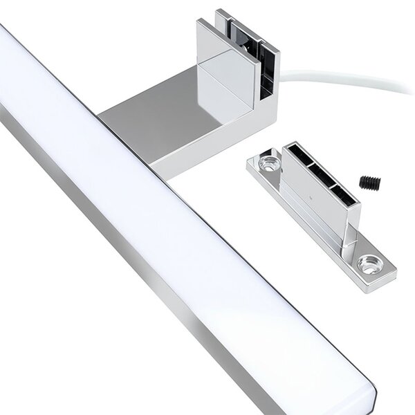 Mereo, Iluminat LED pentru baie Mereo deasupra oglinzii, argintiu, 60 cm, 12 W, 780 lm, 4000 K, IP44, 230 V, MER-CN700G60