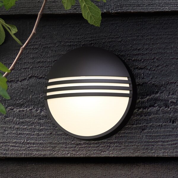Philips Yarrow aplică LED de exterior, negru, Negru, Plastic, Modern