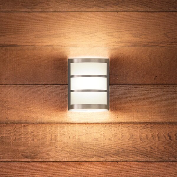 Philips Python LED lampă de perete pentru exterior din oțel inoxidabil, Metalic, Metal, Modern, Perete unghiular