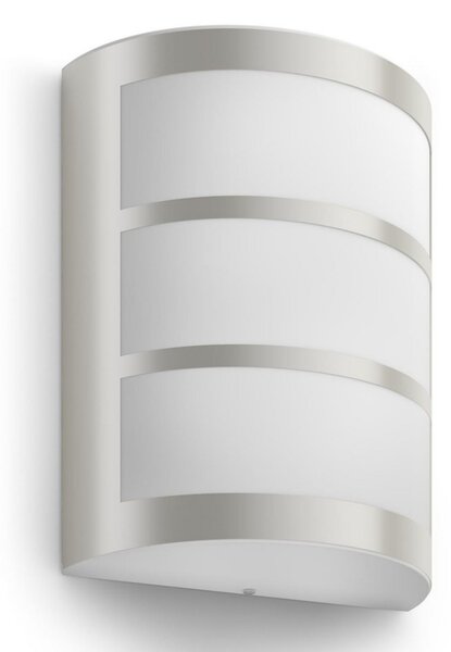 Philips Python LED lampă de perete pentru exterior din oțel inoxidabil, Metalic, Metal, Modern, Perete unghiular