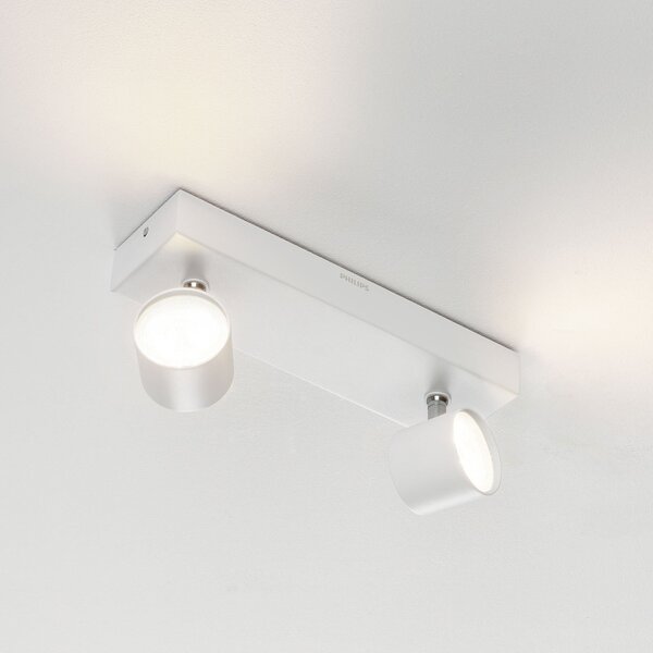 Philips Star proiector LED alb 2 becuri WarmGlow, reglabil, Alb, Camera de zi / sufragerie, Metal, Modern