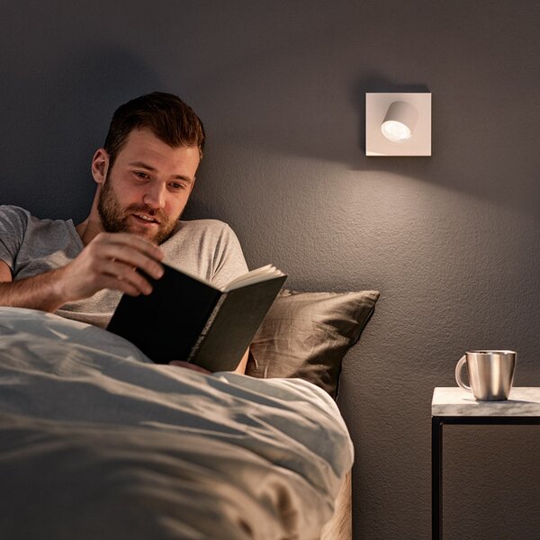 Philips Star proiector LED alb 1 bec WarmGlow, reglabil, Alb, Camera de zi / sufragerie, Metal, Modern