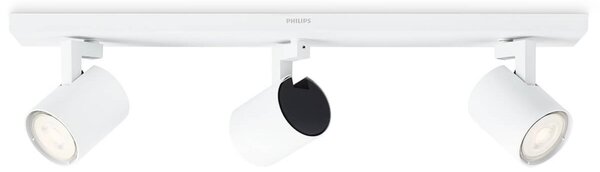 Philips Runner spot LED tavan alb 3 becuri, Alb, Camera de zi / sufragerie, Metal, Modern