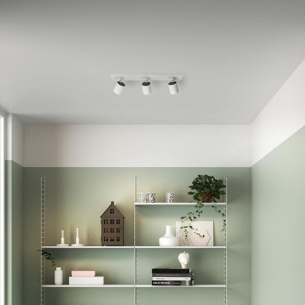 Philips Runner spot LED tavan alb 3 becuri, Alb, Camera de zi / sufragerie, Metal, Modern