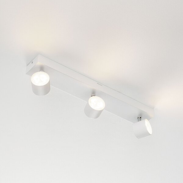 Philips Star proiector LED alb 3 becuri WarmGlow, reglabil, Alb, Camera de zi / sufragerie, Metal, Modern