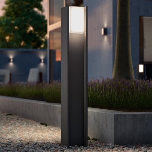 Philips Hue Turaco bornă luminoasă LED, gri, controlabil, inteligent, reglabil, Negru, Metal, Modern