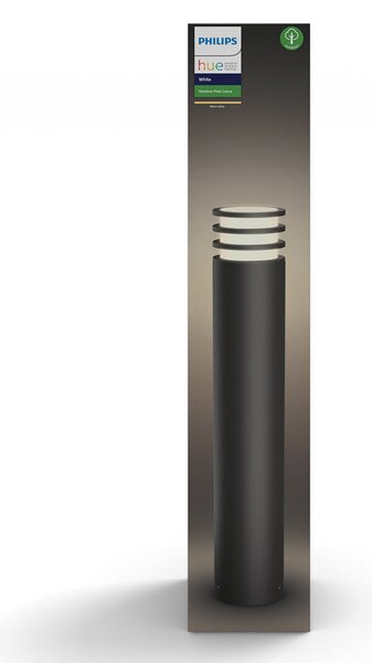 Philips Hue Bornă luminoasă Lucca, inteligentă, neagră, IP44, reglabil, Negru, Metal, Modern