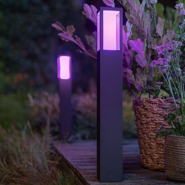 Philips Hue IMPRESS bornă luminoasă LED, RGBW, inteligentă, reglabil, Negru, Metal, Modern