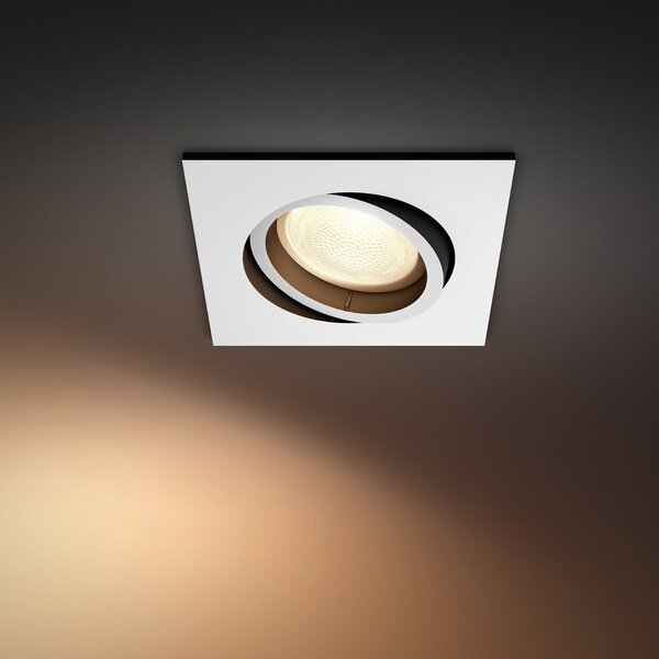 Philips Hue Centura spot LED încast. unghi., alb, reglabil, Alb, Camera de zi / sufragerie, Plastic, Modern, Luminile încastrate unghiulare