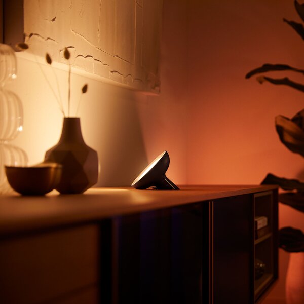 Philips Hue Bloom lampă de masă white & color, reglabil, Negru, Camera de zi / sufragerie, Plastic, Modern