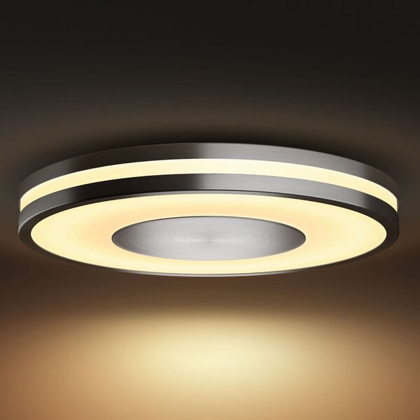 Philips Hue White Ambiance Being plafonieră alu, reglabil, Metalic, Camera de zi / sufragerie, Metal, Modern