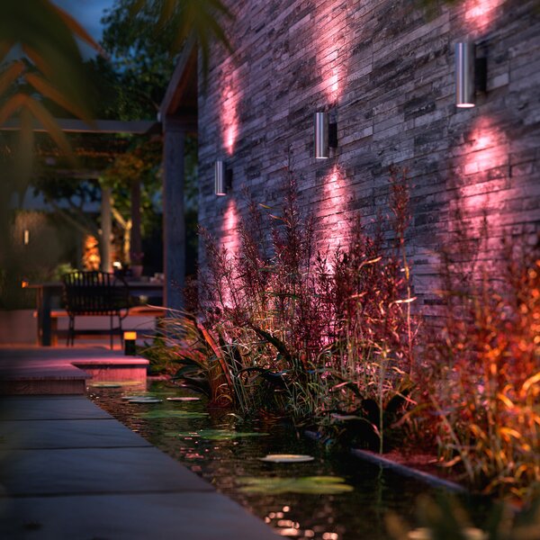 Philips Hue WACA Aplica pentru exterior din oțel inoxidabil, reglabil, Metalic, Metal, Modern