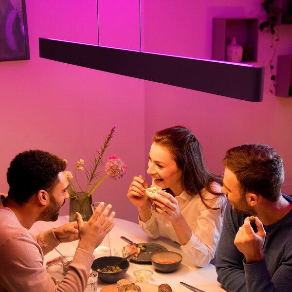Philips Hue Ensis lampă suspendată, WACA, negru, reglabil, Negru, Camera de zi / sufragerie, Metal, Modern