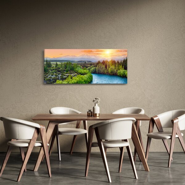 Tablou - Pădure peisaj montan (120x50 cm)