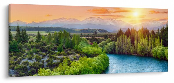 Tablou - Pădure peisaj montan (120x50 cm)