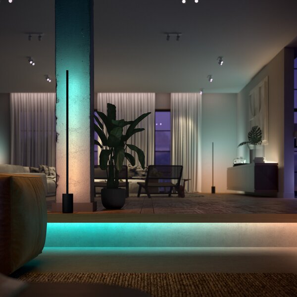 Philips Hue Gradient Ambiance Strip 1m extensie, reglabil, Camera de zi / sufragerie, Plastic