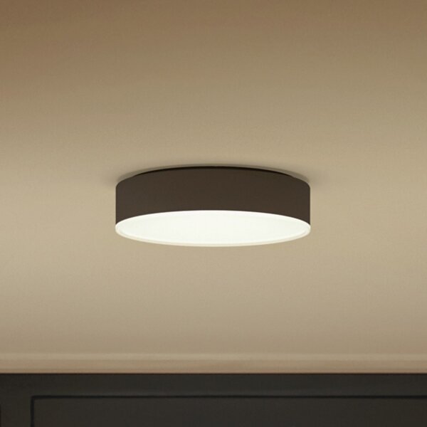 Philips Hue Plafonieră cu LED Enrave 26,1 cm negru, reglabil, Negru, Camera de zi / sufragerie, Metal, Modern