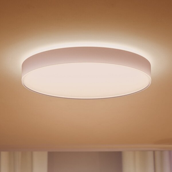 Philips Hue Plafonieră cu LED Enrave de 55,1 cm alb, reglabil, Alb, Camera de zi / sufragerie, Metal, Modern