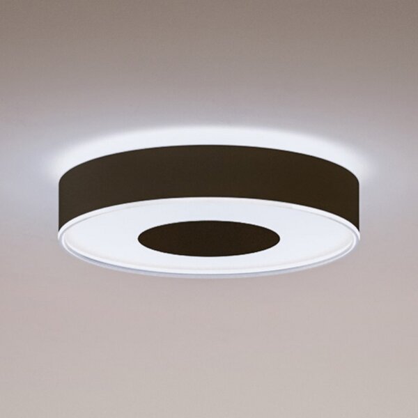 Philips Hue Infuse plafonieră LED, 38,1 cm, negru, dimabil, reglabil, Negru, Camera de zi / sufragerie, Metal, Modern