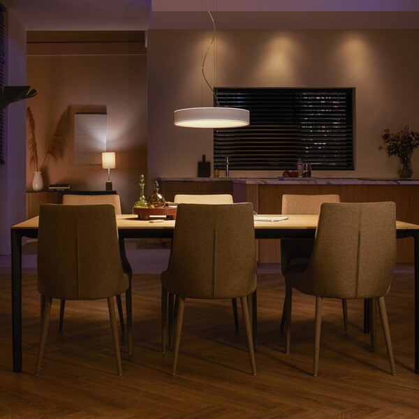 Philips Hue Enrave lampă pendul LED alb, reglabil, Alb, Camera de zi / sufragerie, Metal, Modern