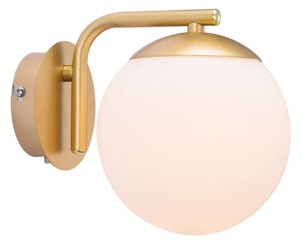 Lampă de perete Nordlux, Grant, Auriu / Alamă, Camera de zi, Sticlă