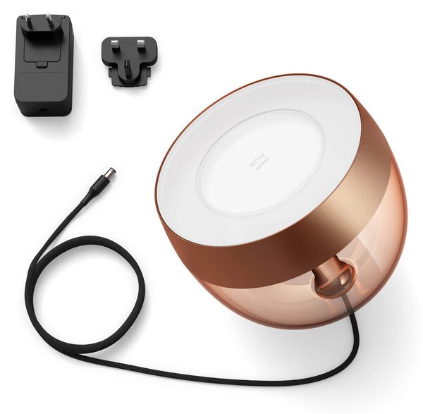 Philips Hue Iris WACA lampă de masă LED, cupru, reglabil, Cupru, Camera de zi / sufragerie, Plastic, Modern